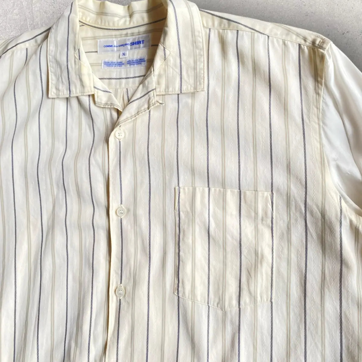 Comme des Garcons - Vintage 90’s Stripes Rayon Sleeve Oversize Shirt
