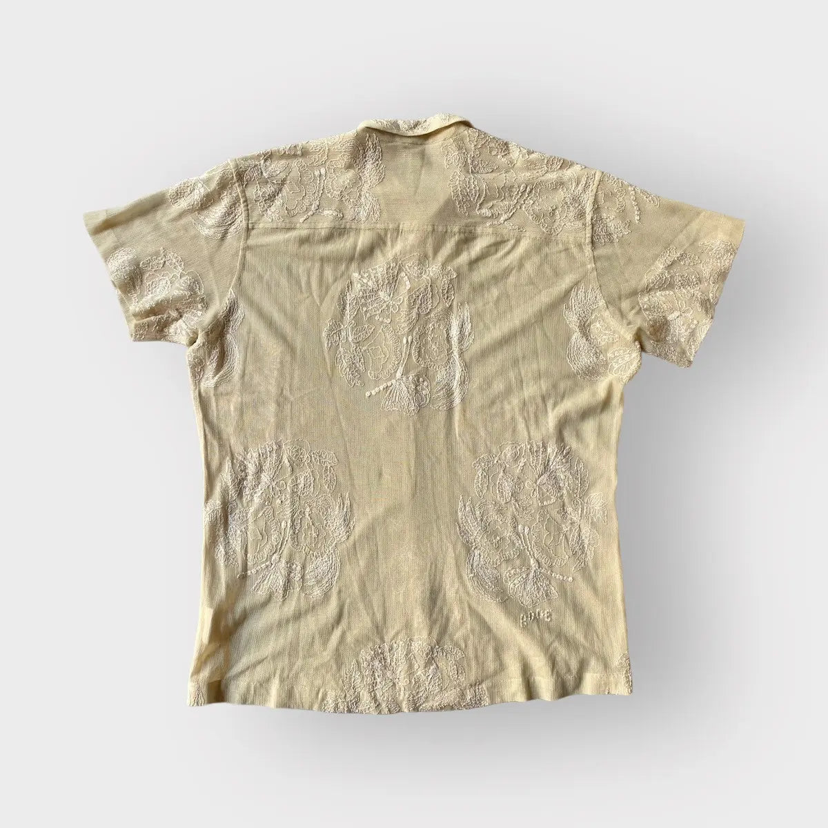 Bode - Moth Veil embroidered Mesh shirt