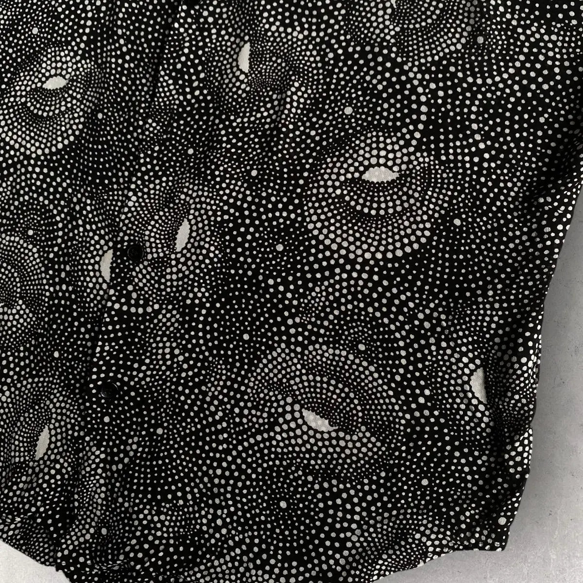 Saint Laurent Paris - SS19 Polka dot Silk Shark Collar Shirt
