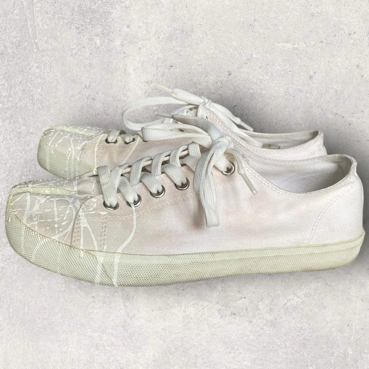 Maison Margiela - Off-White Color Splash Tabi Sneakers