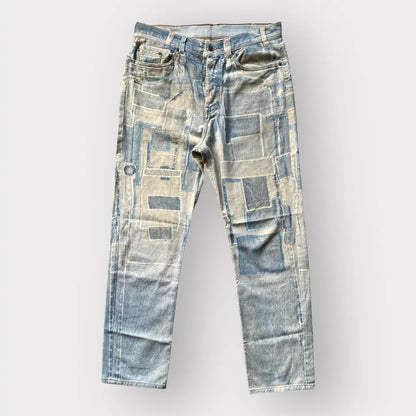 Dries Van Noten - SS17 trompe l'oeil Patchwork Jeans