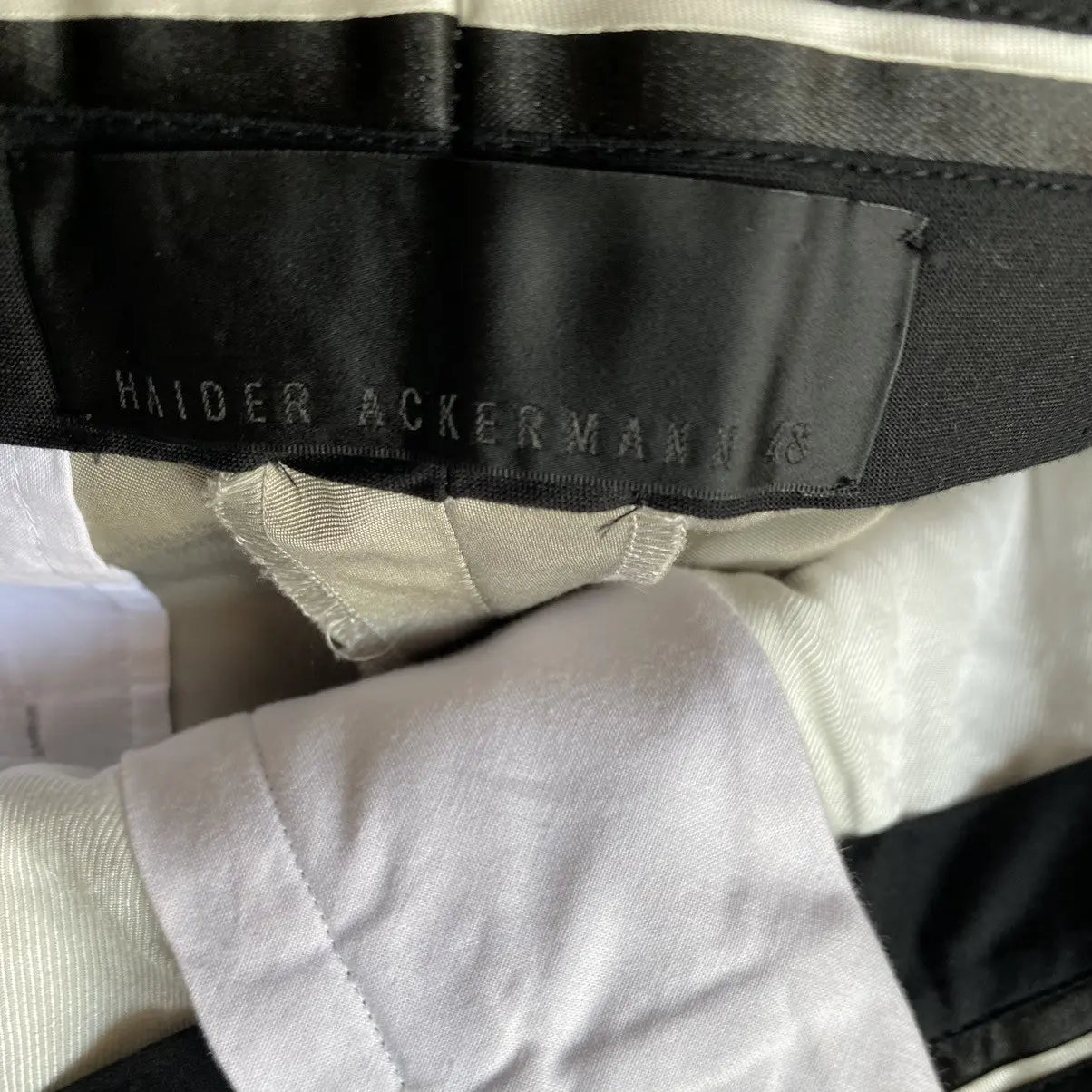 Haider Ackermann - Light Grey Silk Cropped Trousers