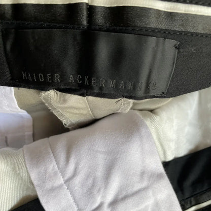 Haider Ackermann - Light Grey Silk Cropped Trousers