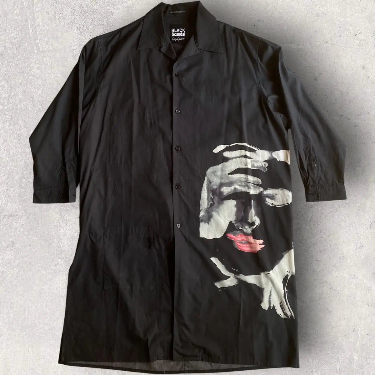 Yohji Yamamoto - Fall19 Black Scandal Print Shirt