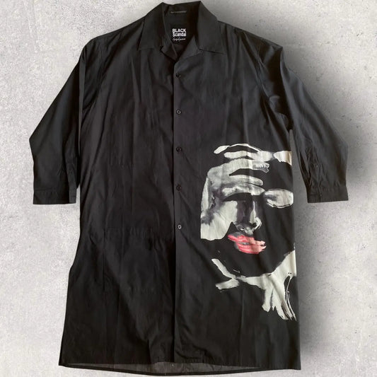 Yohji Yamamoto - Fall19 Black Scandal Print Shirt