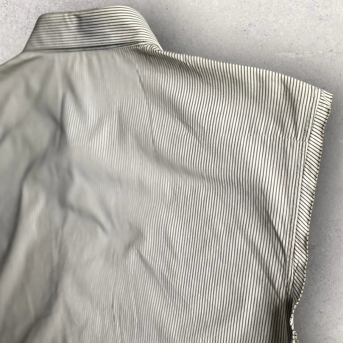 Dior × Hedi Slimane - SS05 Runway Guitar Embroidered Pinstripes Sleeveless Shirt