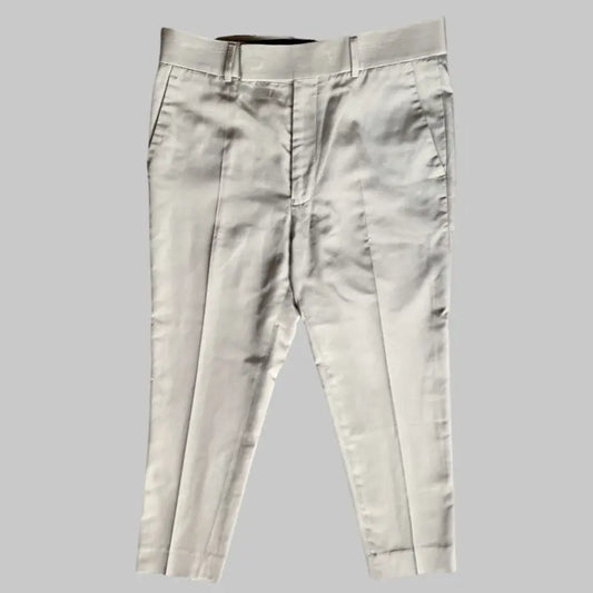 Haider Ackermann - Light Grey Silk Cropped Trousers