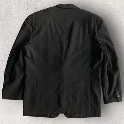 Comme des Garcons - Vintage 1989 Black Plaid Wool Oversized Blazer Jacket