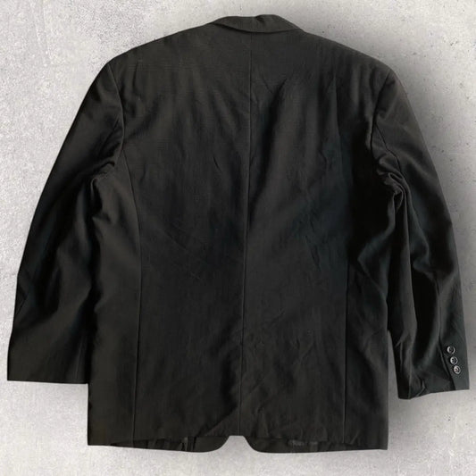 Comme des Garcons - Vintage 1989 Black Plaid Wool Oversized Blazer Jacket