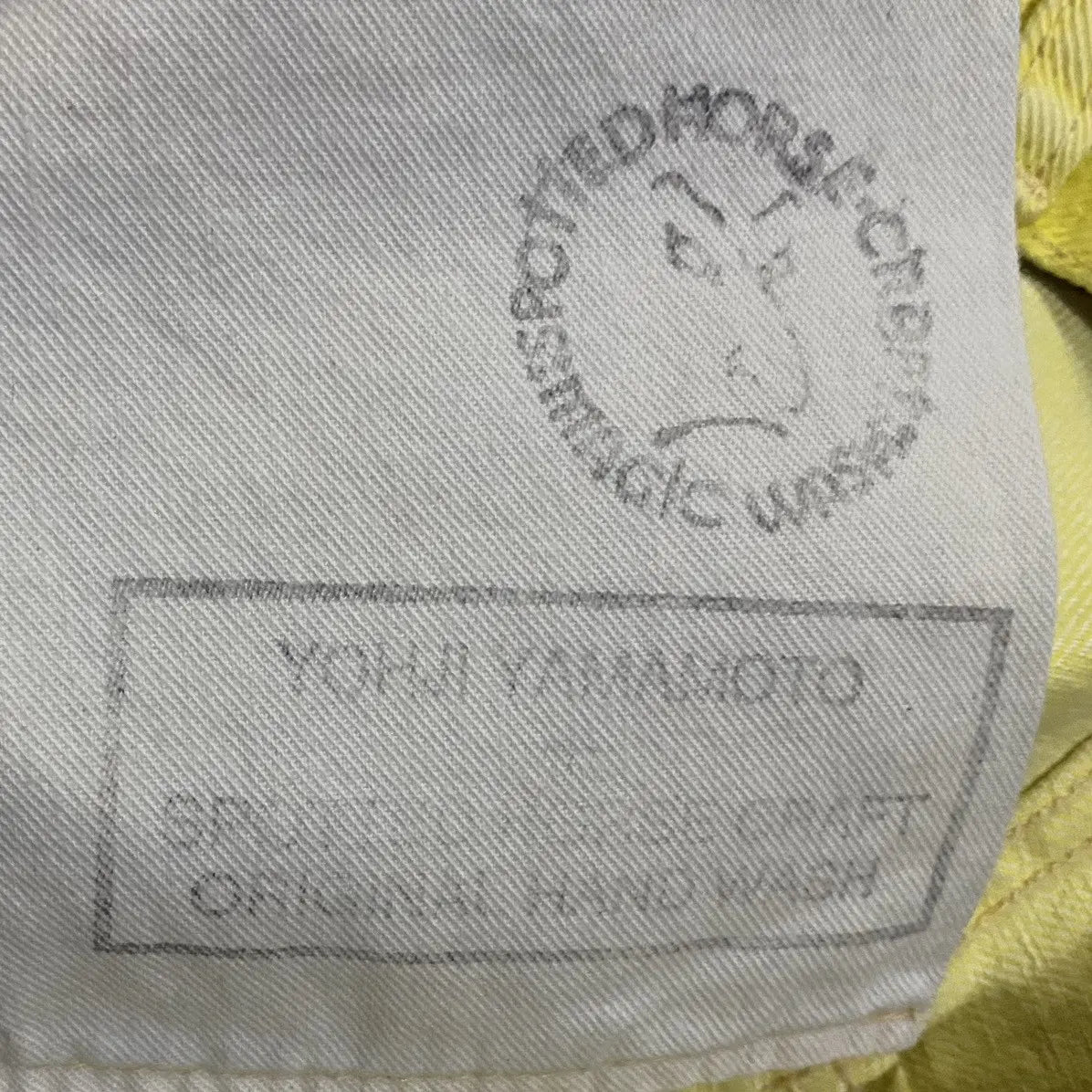 Yohji Yamamoto - SS02 Runway Yellow Wash Jeans