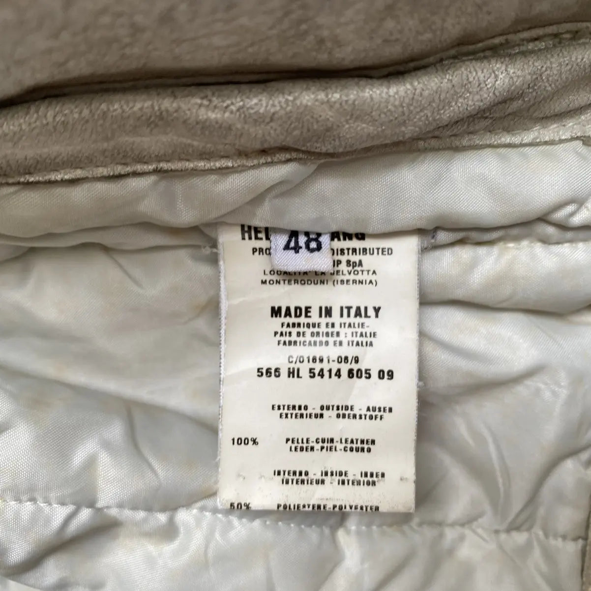 Helmut Lang : AW1999 Leather Astronaut Jacket