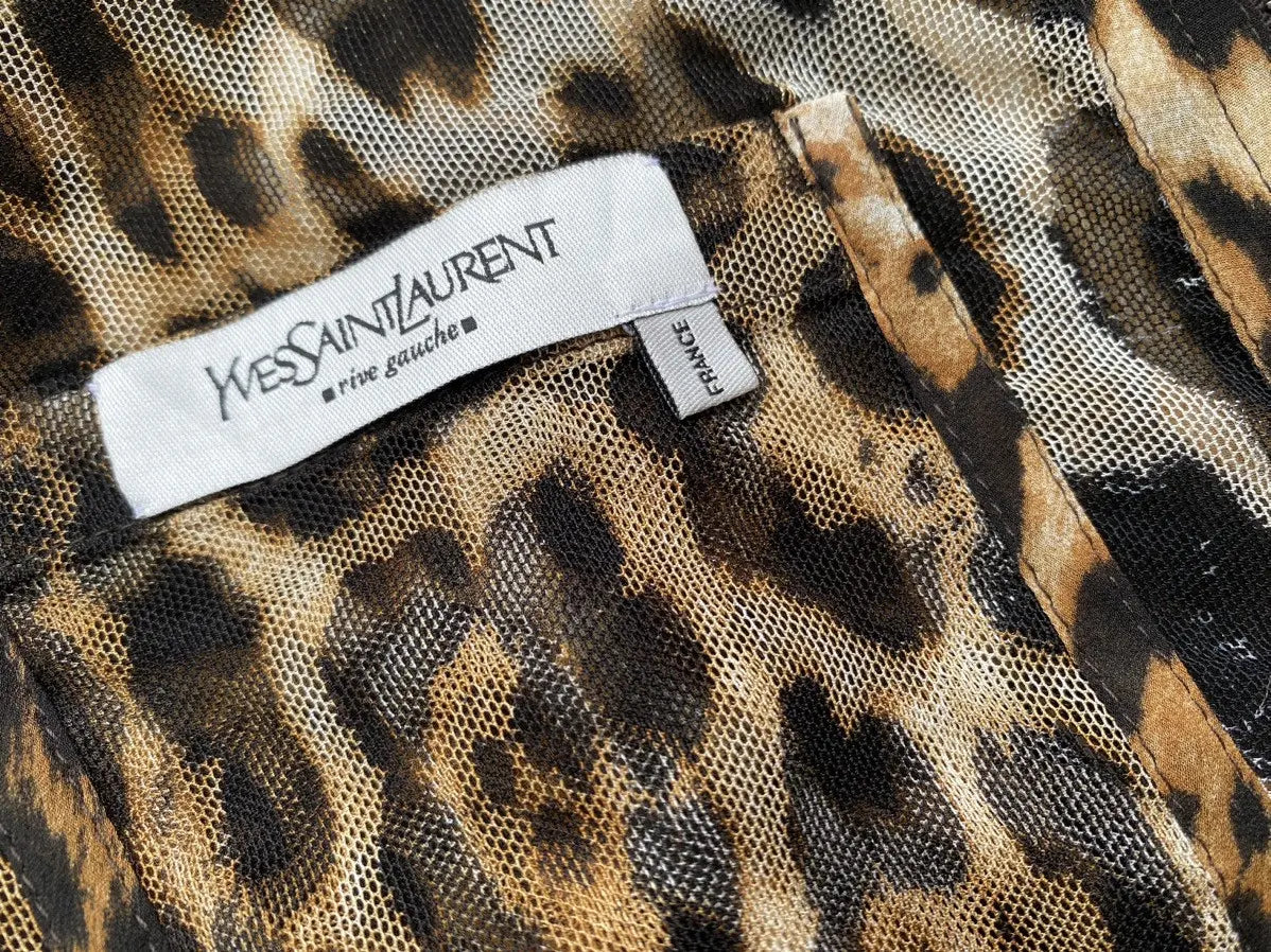 Saint Laurent Paris - Tom Ford × Yves Saint Laurent  SS02 Sheer Mesh Zip Hoodie Jacket