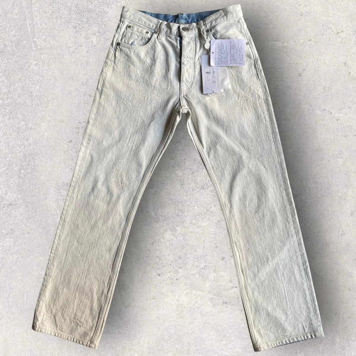 Maison Margiela - Margiela White Painted Denim