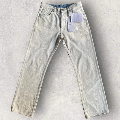 Maison Margiela - Margiela White Painted Denim