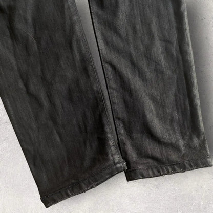 Balmain - Black Wax Biker Denim