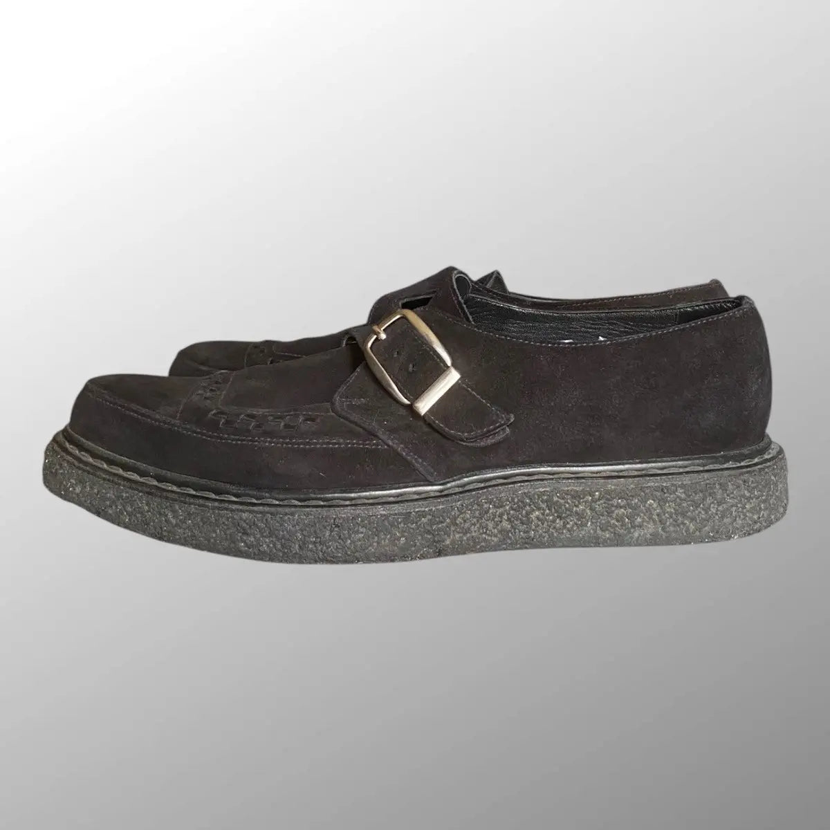Saint Laurent Paris - FW14 Black Suede Buckle Creepers