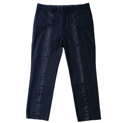 Undercover - Black Front Studded Cropped Trousers