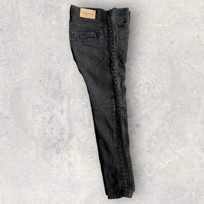 Balmain - Pierre Balmain Side Lace Biker Jeans  Men's US 35•Gently Used