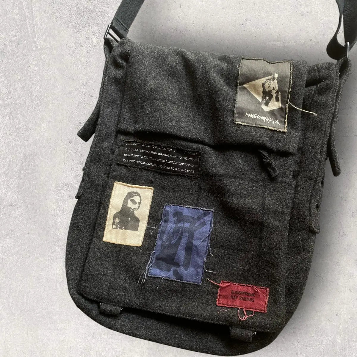 Raf Simons - Patch Wool Shoulder Bag