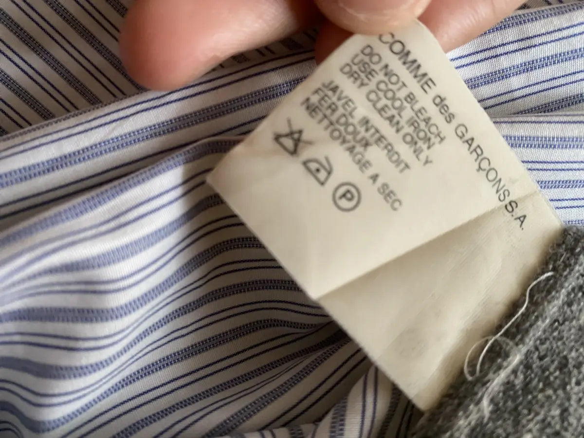 Comme des Garcons SHIRT - Vintage 90’s Front Laine Wool Stripe Oversize Shirt