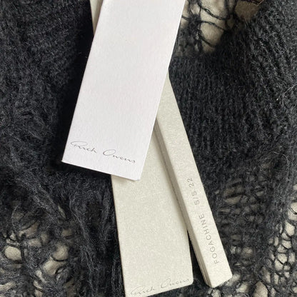 Rick Owens : SS20 “Fogachine” Mohair Spider Web Banana