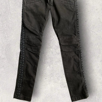 Balmain - SS13 Balmain Side Lace Biker Denim