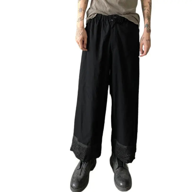 Yohji Yamamoto - Y’s Black Wool With Rayon Hem Replax Fit