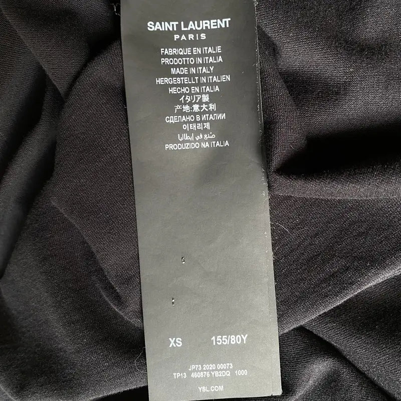 Saint Laurent Paris - SLP Logo Oversize Cropped T Shirt