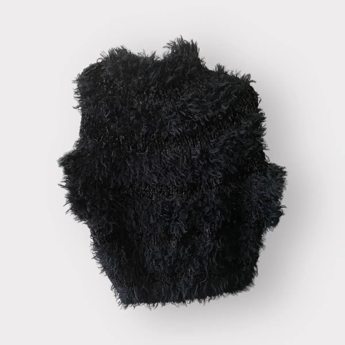 Comme des Garcons - Wool Rayon faux Fur Asymmetric Blouse