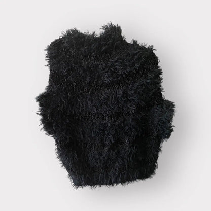 Comme des Garcons - Wool Rayon faux Fur Asymmetric Blouse