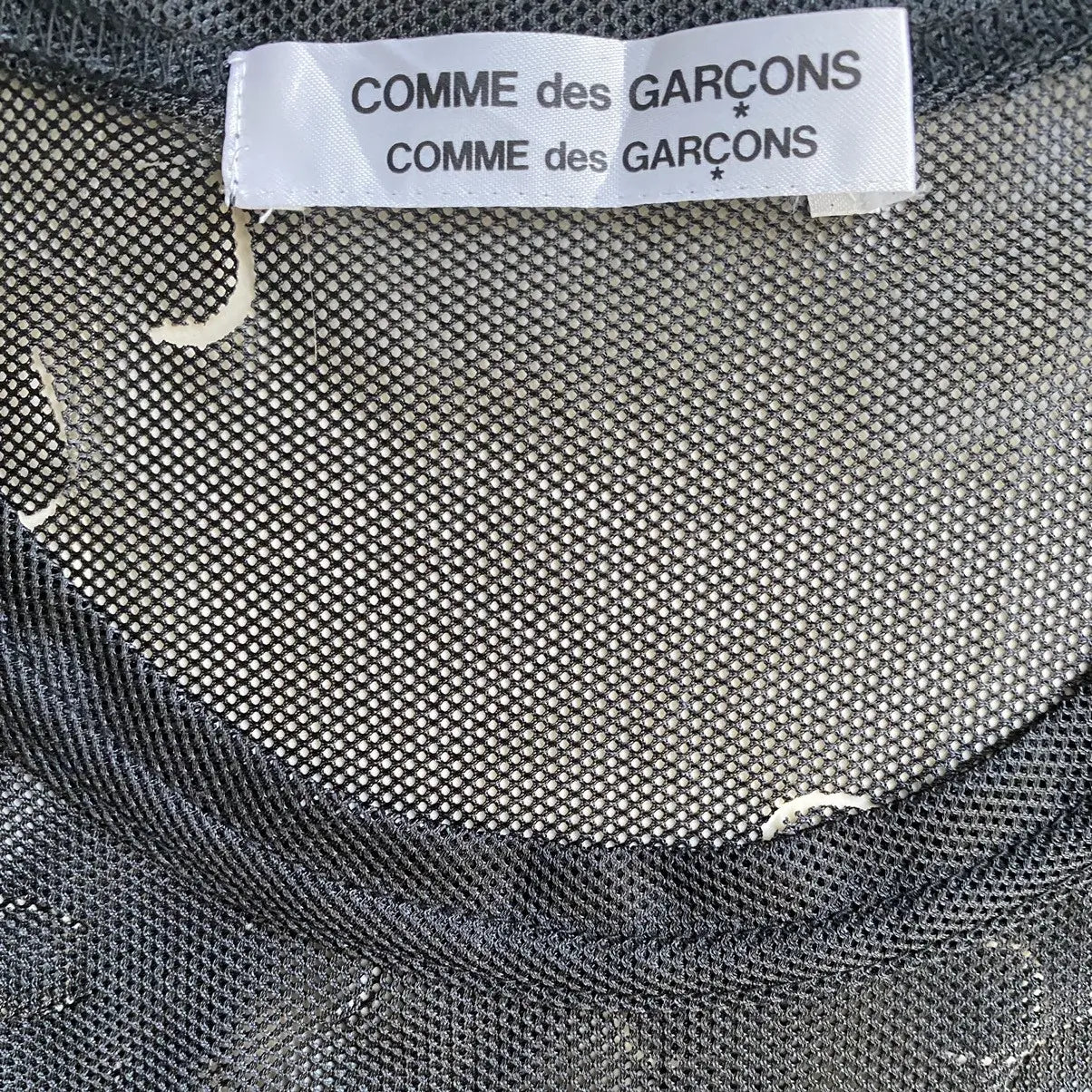 Comme Des Garcons - Floral Laser Cut Mesh Net T Shirt