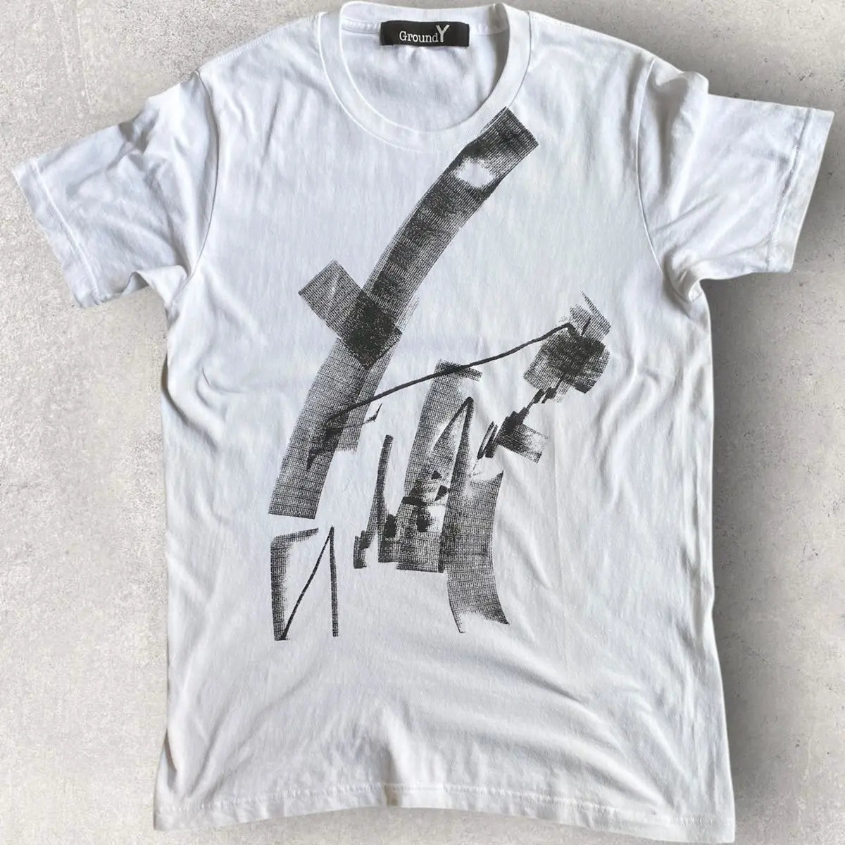 Yohji Yamamoto - Ground Y Brush Stroke Logo T Shirt