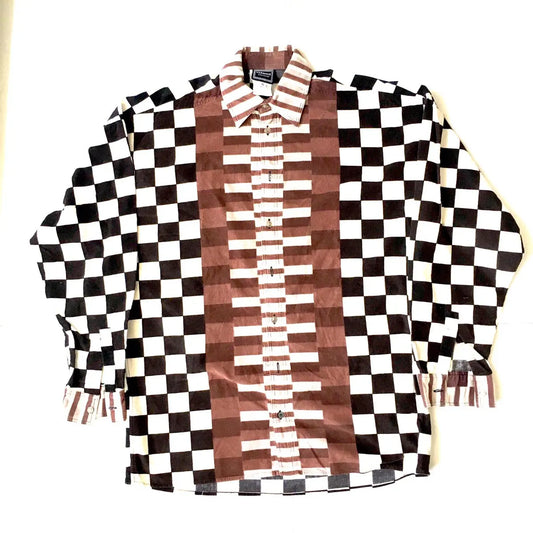 Versace - Vintage Versace jean couture checkered Corduroy shirt