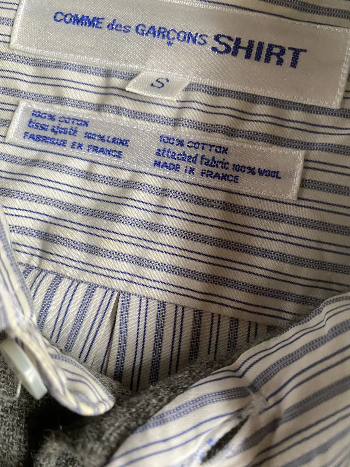 Comme des Garcons SHIRT - Vintage 90’s Front Laine Wool Stripe Oversize Shirt