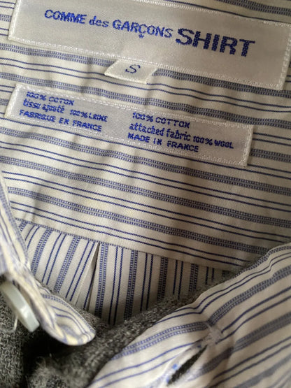 Comme des Garcons SHIRT - Vintage 90’s Front Laine Wool Stripe Oversize Shirt