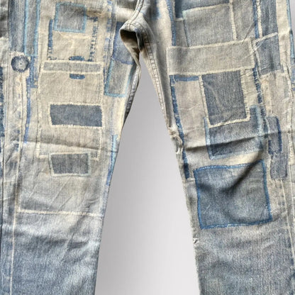 Dries Van Noten - SS17 trompe l'oeil Patchwork Jeans