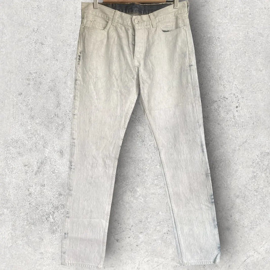 Maison Margiela - AW12 Margiela x HM White Painted Denim