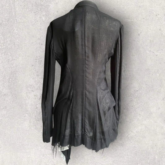 Yohji Yamamoto : NWT Runway SS23 Frill Blazer