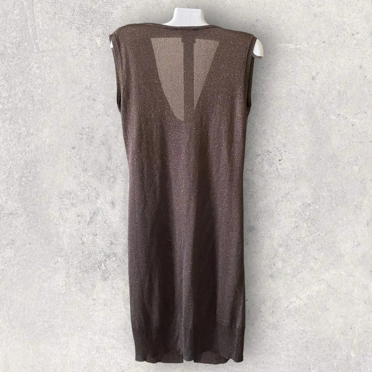 Vivienne Westwood - Fall 2011 Brown Glitter Cowl Neck Dress