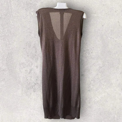 Vivienne Westwood - Fall 2011 Brown Glitter Cowl Neck Dress