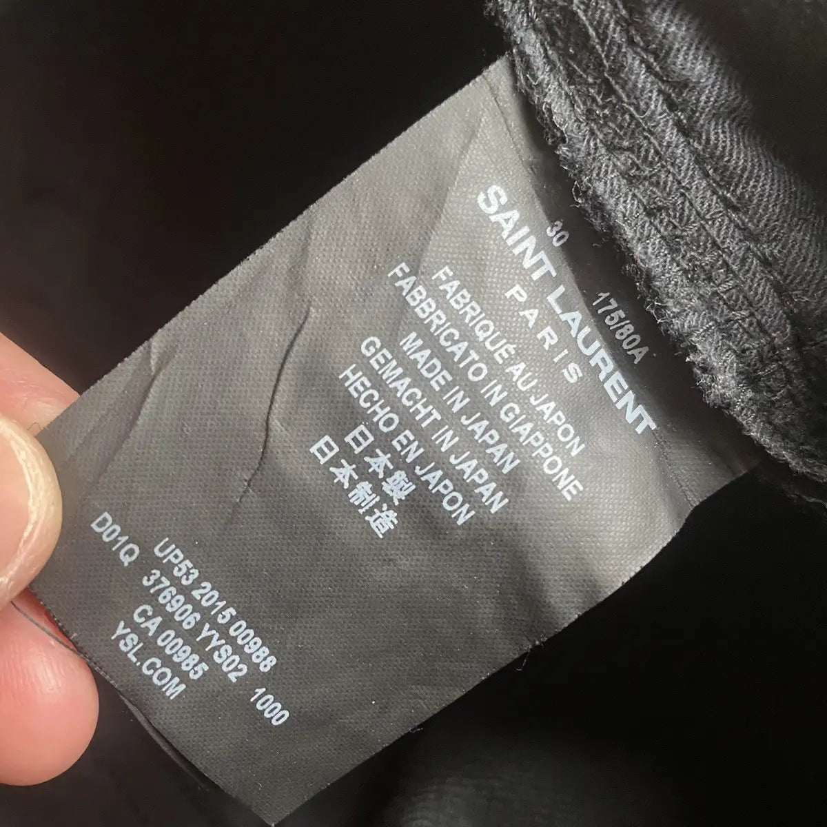 Saint Laurent Paris - SLP AW15 Blk Raw Denim By Hedi Slimane