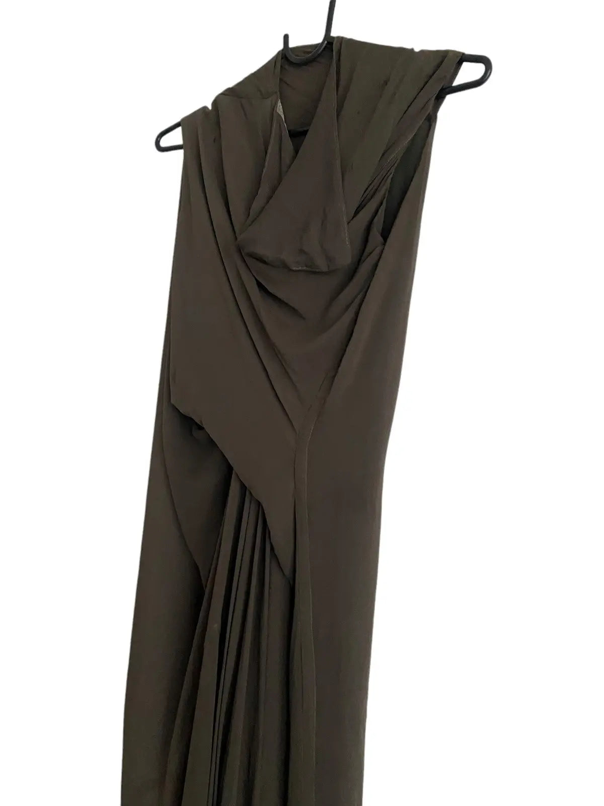 Rick Owens - SS12 NASKA brown tornado dress with draping and pleats