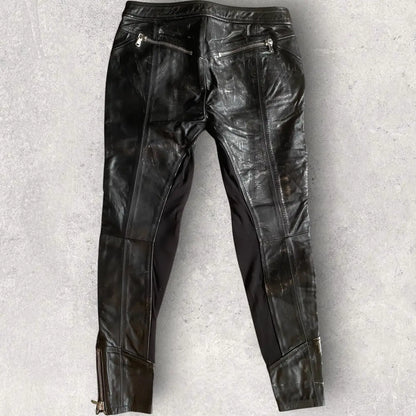 Valentino - Painted Leather Biker Pants