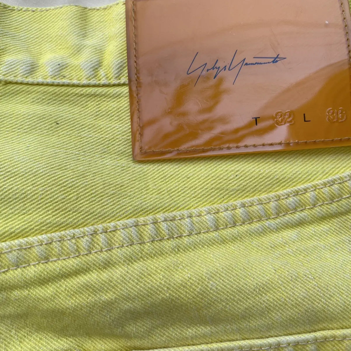 Yohji Yamamoto - SS02 Runway Yellow Wash Jeans