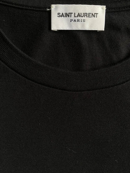 Saint Laurent Paris - SLP Logo Oversize Cropped T Shirt