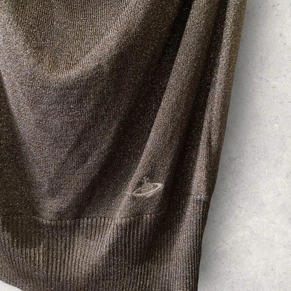 Vivienne Westwood - Fall 2011 Brown Glitter Cowl Neck Dress