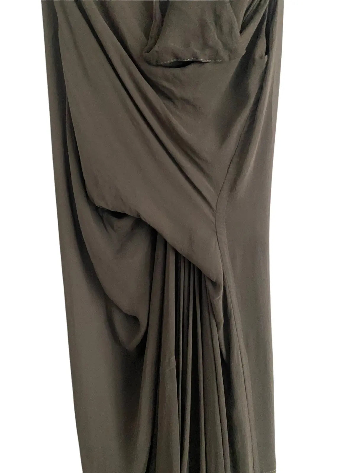 Rick Owens - SS12 NASKA brown tornado dress with draping and pleats
