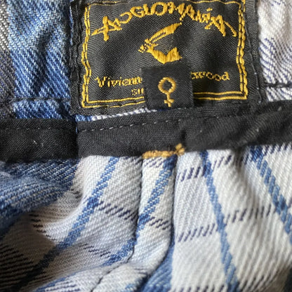 Vivienne Westwood - Vintage 1999 Blue Plaid Fray Hem Set