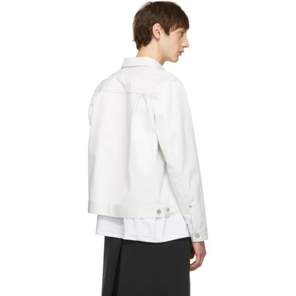 Comme des Garcons - White Water-Resistant Pleated Jacket