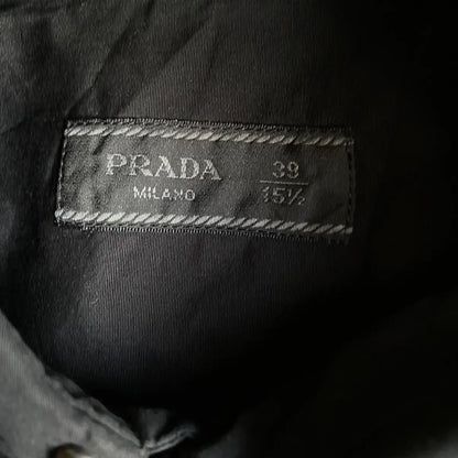 Prada - Black Ruffle Stretch Shirt